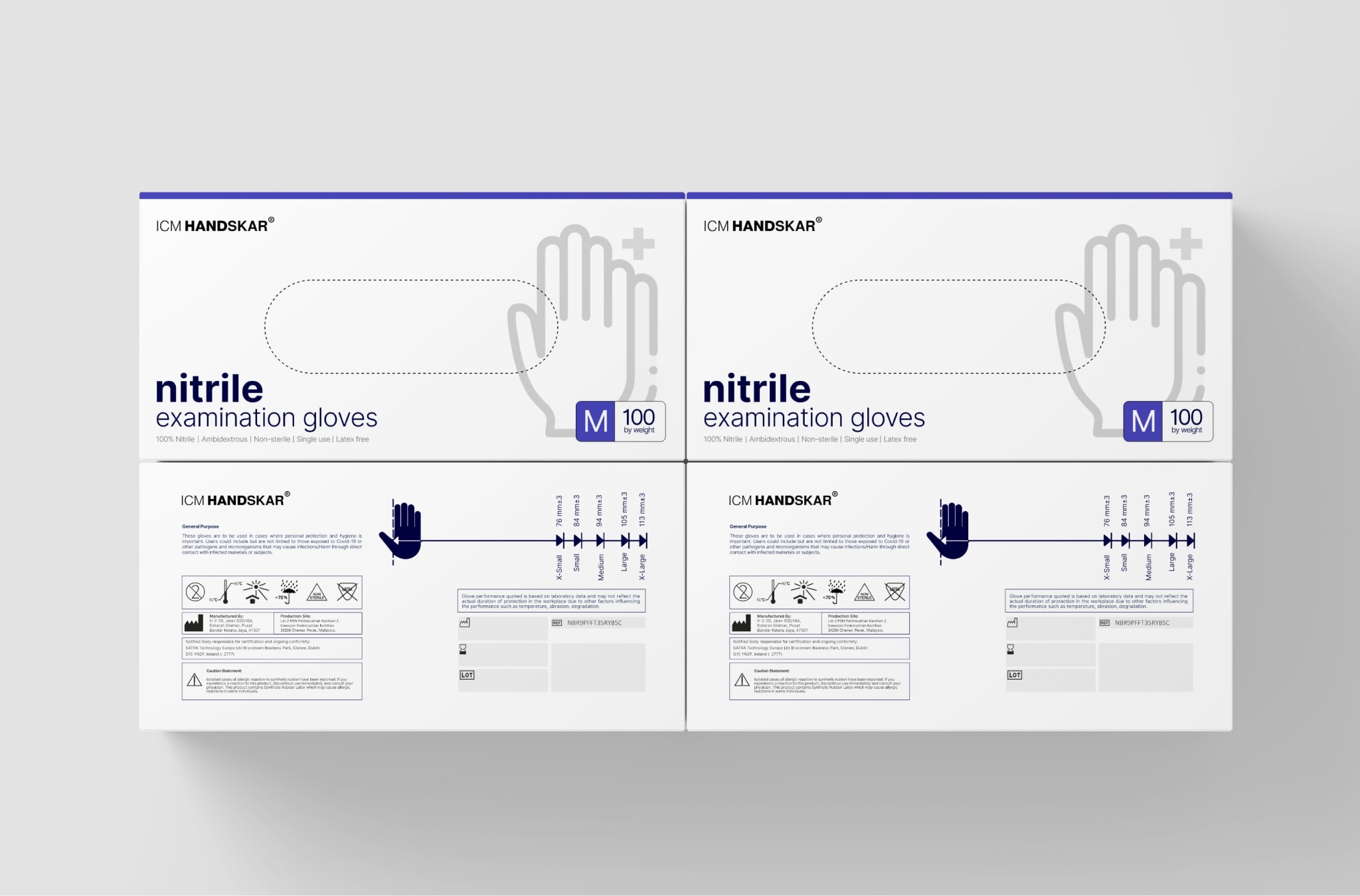 Glove box mockup front and back